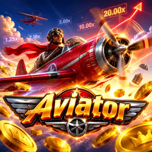 Avião do jogo Aviator subindo com o multiplicador