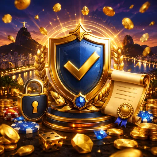 Selo de jogo justo e ambiente licenciado para cassino online